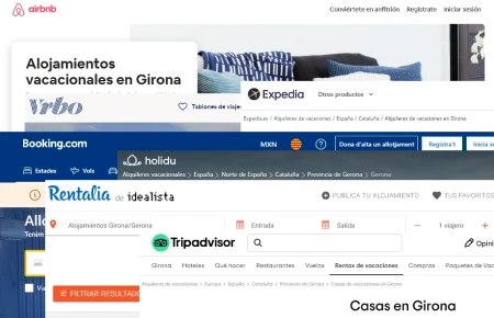 Web de gestión de alquileres turísticos en la provincia de girona